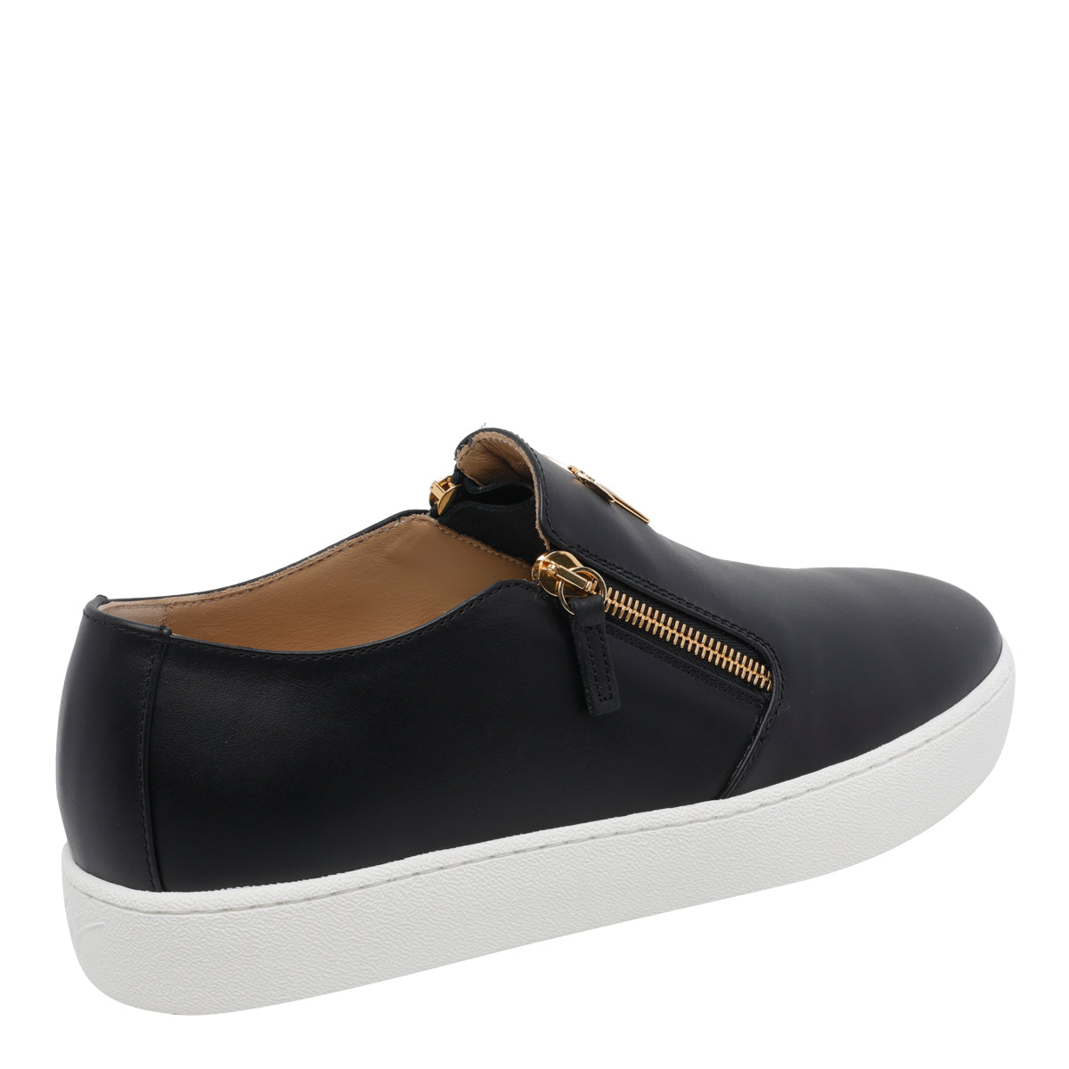 Giuseppe Zanotti Sneakers Black Calf Leather/rubber Sole