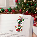 Clip Marcapáginas Magnético Personalizado Santa Claus Diseño Alce con Nombre Regalo de Navidad para Amigo Amante de los Libros