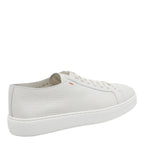 Santoni Sneakers White Calf Leather/rubber Sole