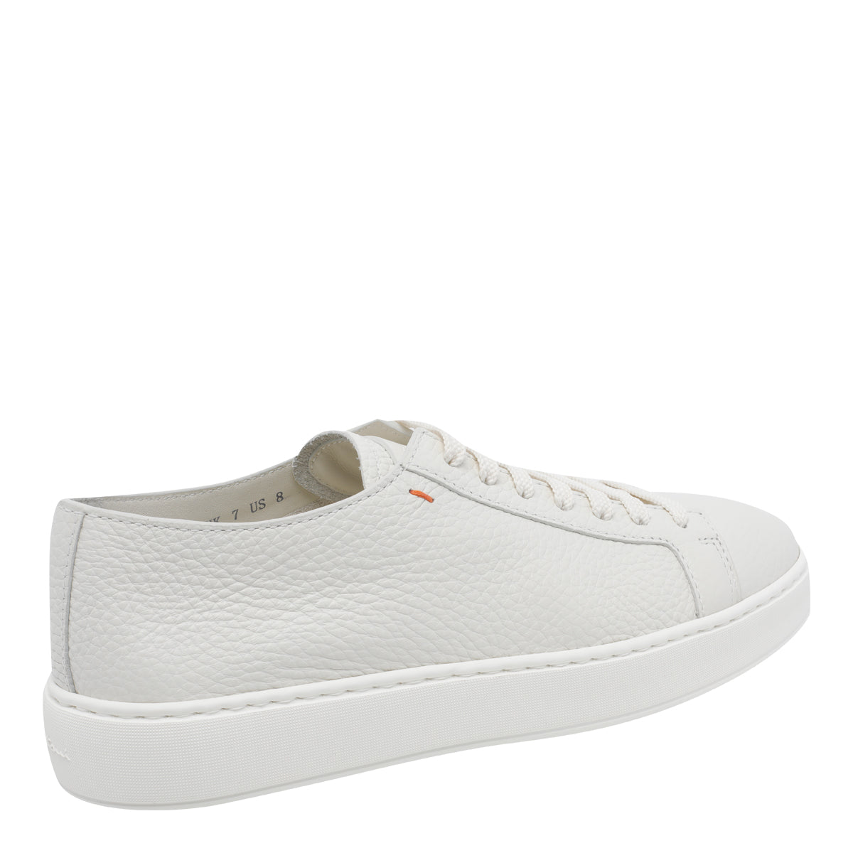 Santoni Sneakers White Calf Leather/rubber Sole