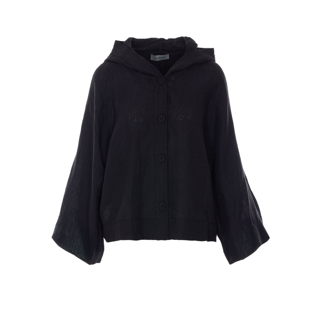 MAURIZIO Jackets Black Linen - L