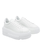 Casadei Sneakers White Leather/rubber Sole - 35