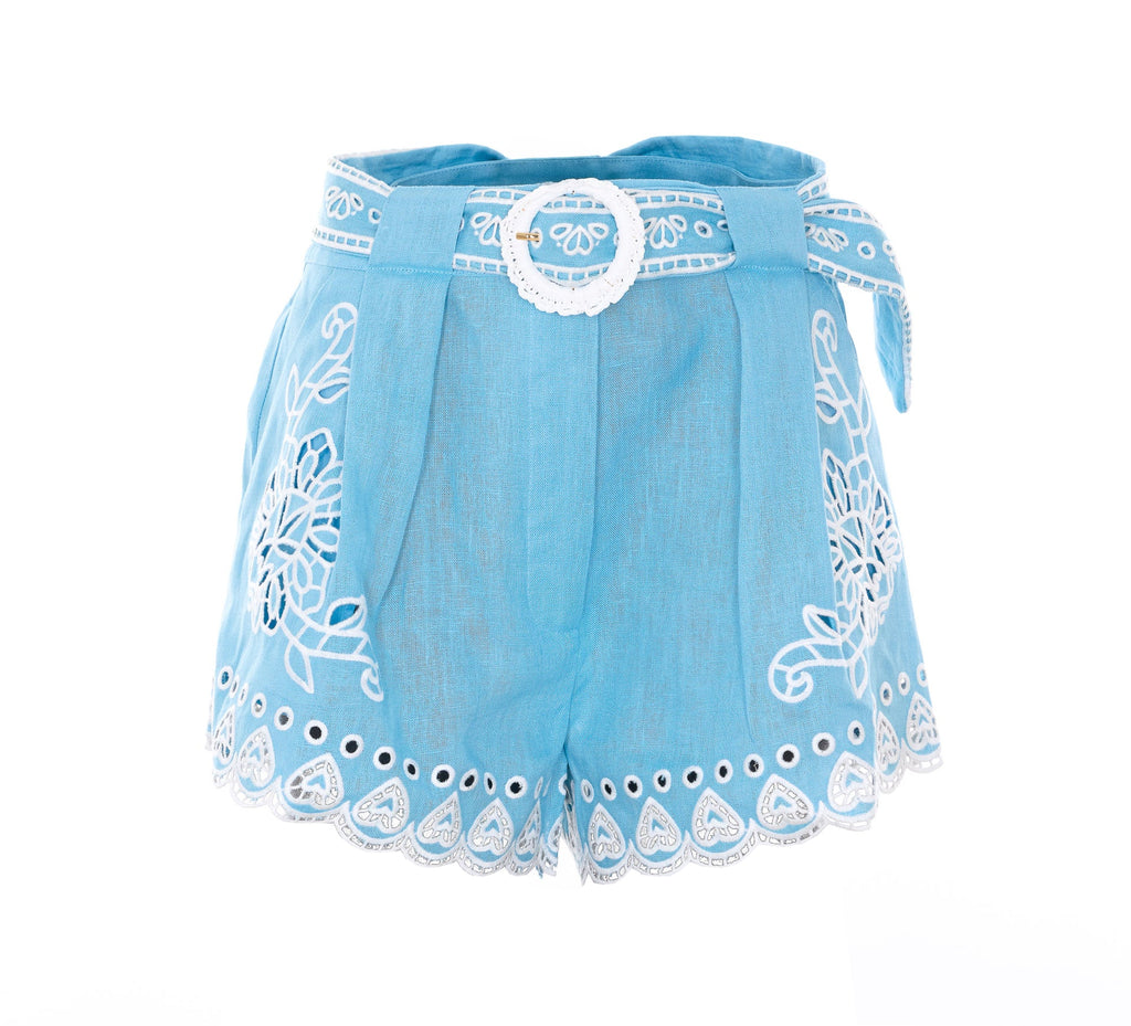 FARM RIO Dresses Blue Linen - XS