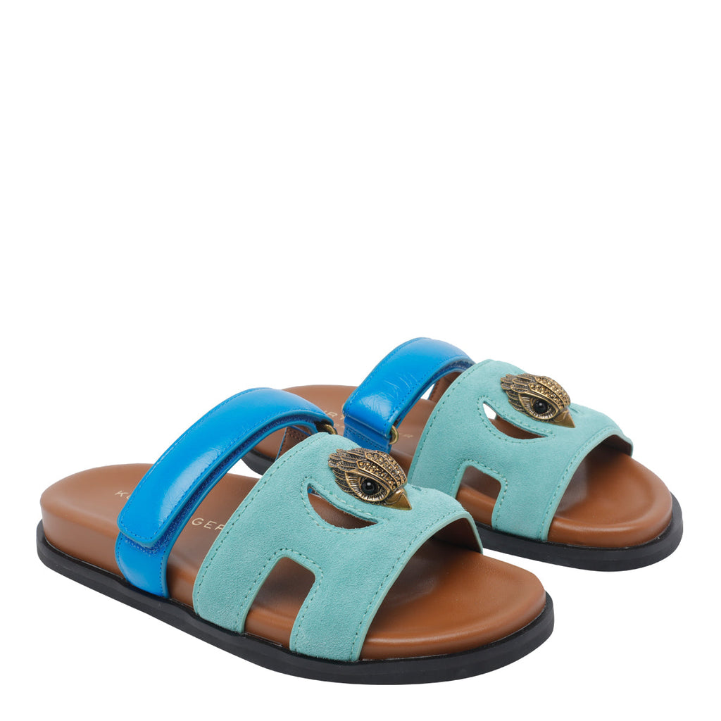 Kurt Geiger Sandals Blue Calf Leather/rubber Sole - 39