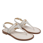 Michael Kors Sandals White Coated Fabric/rubber Sole - 7½