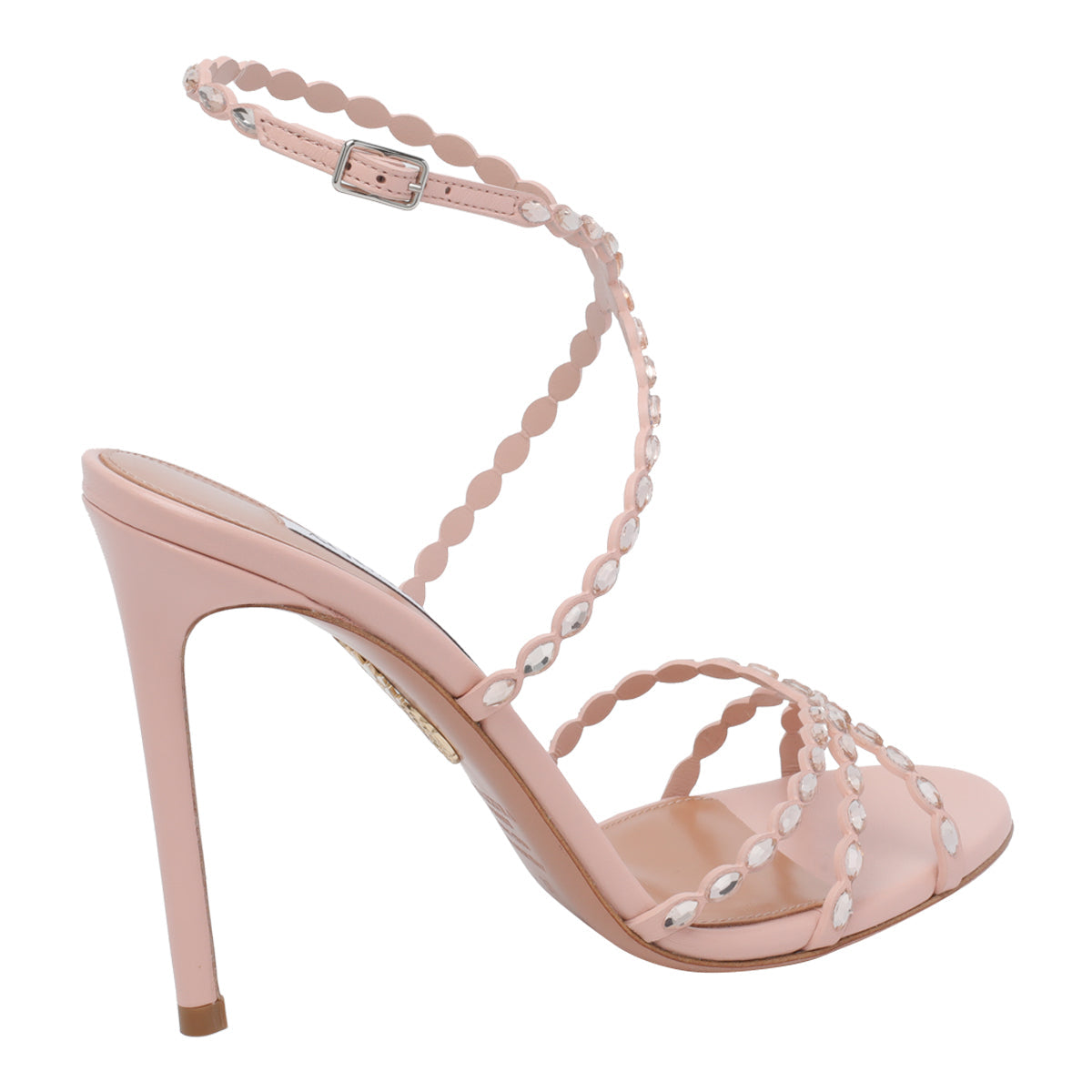 Aquazzura Sandals Pink Calf Leather/leather Sole - 37½