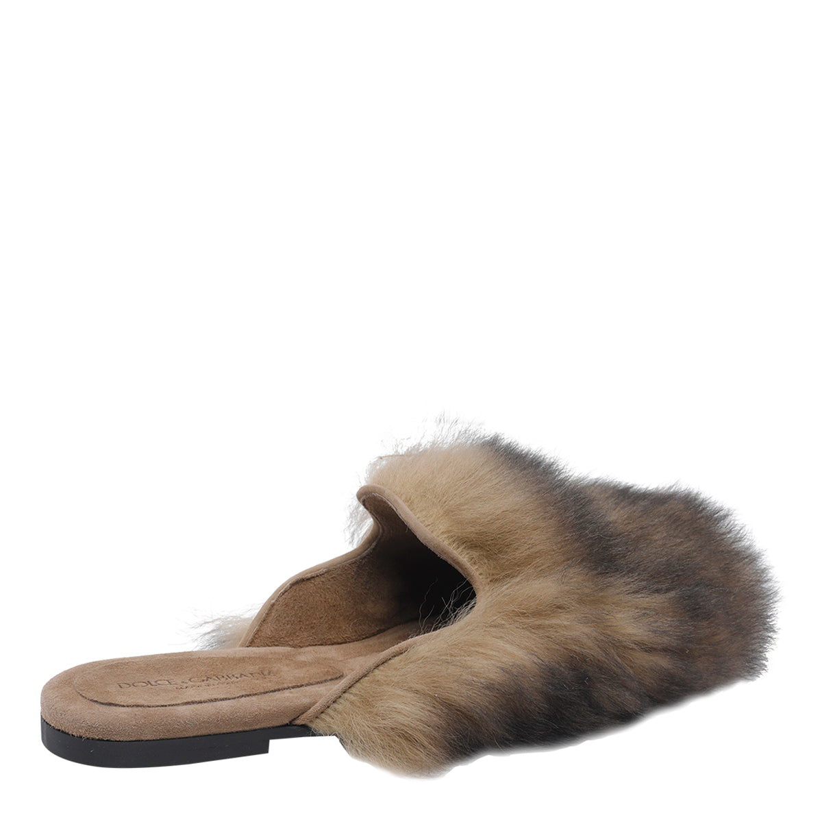 Dolce & Gabbana Sandals Brown Real Fur/rubber Sole - 36