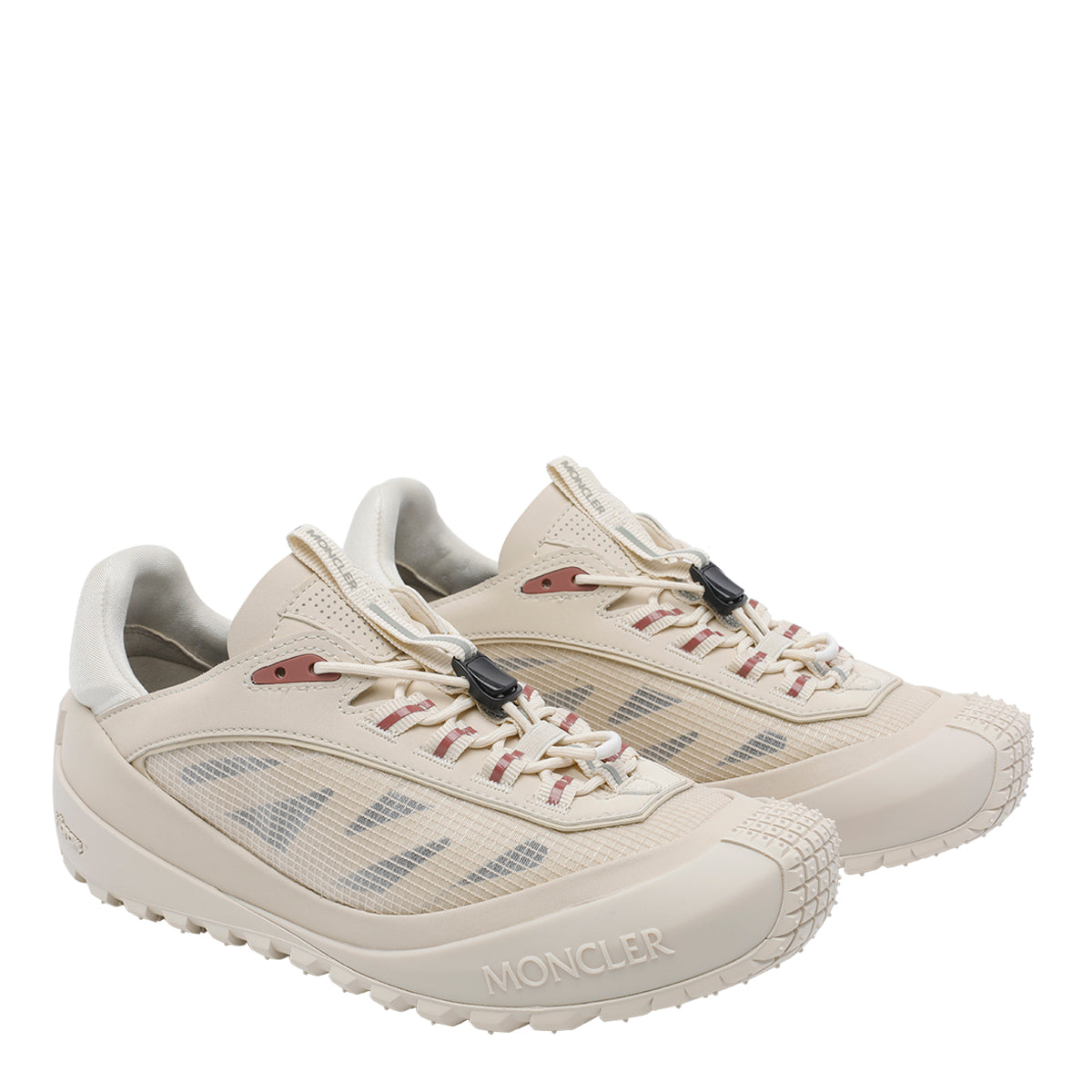 Moncler Sneakers Beige Fabric And Rubber/rubber Sole