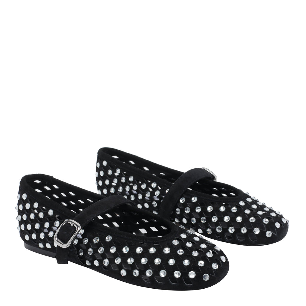 Steve Madden Flat shoes Black Suede Leather/rubber Sole - 37½