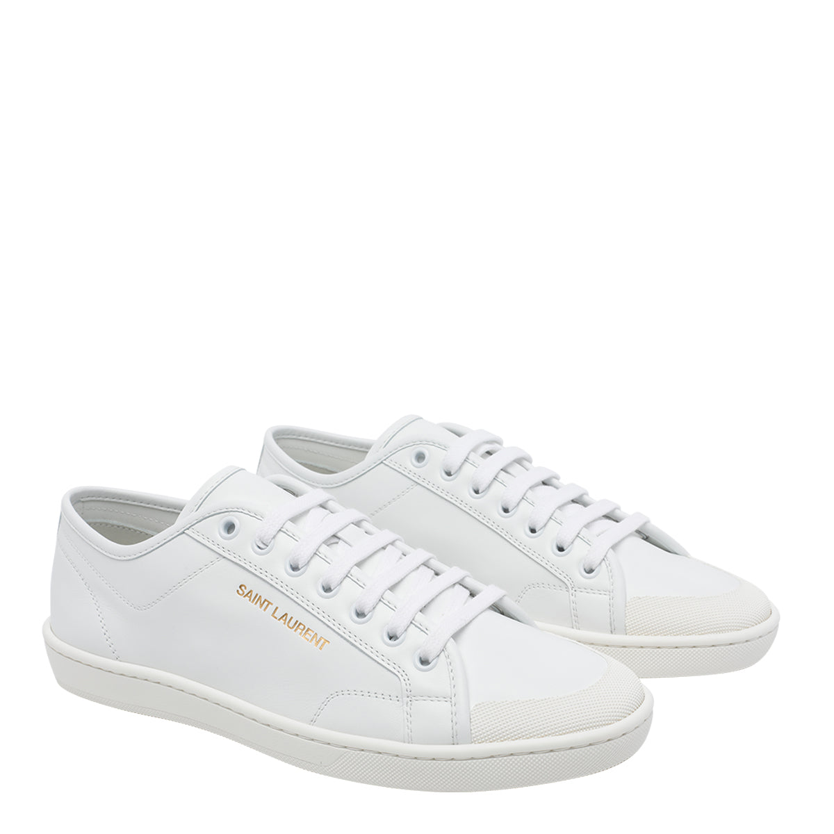 Saint Laurent Sneakers White Calf Leather/rubber Sole - 41