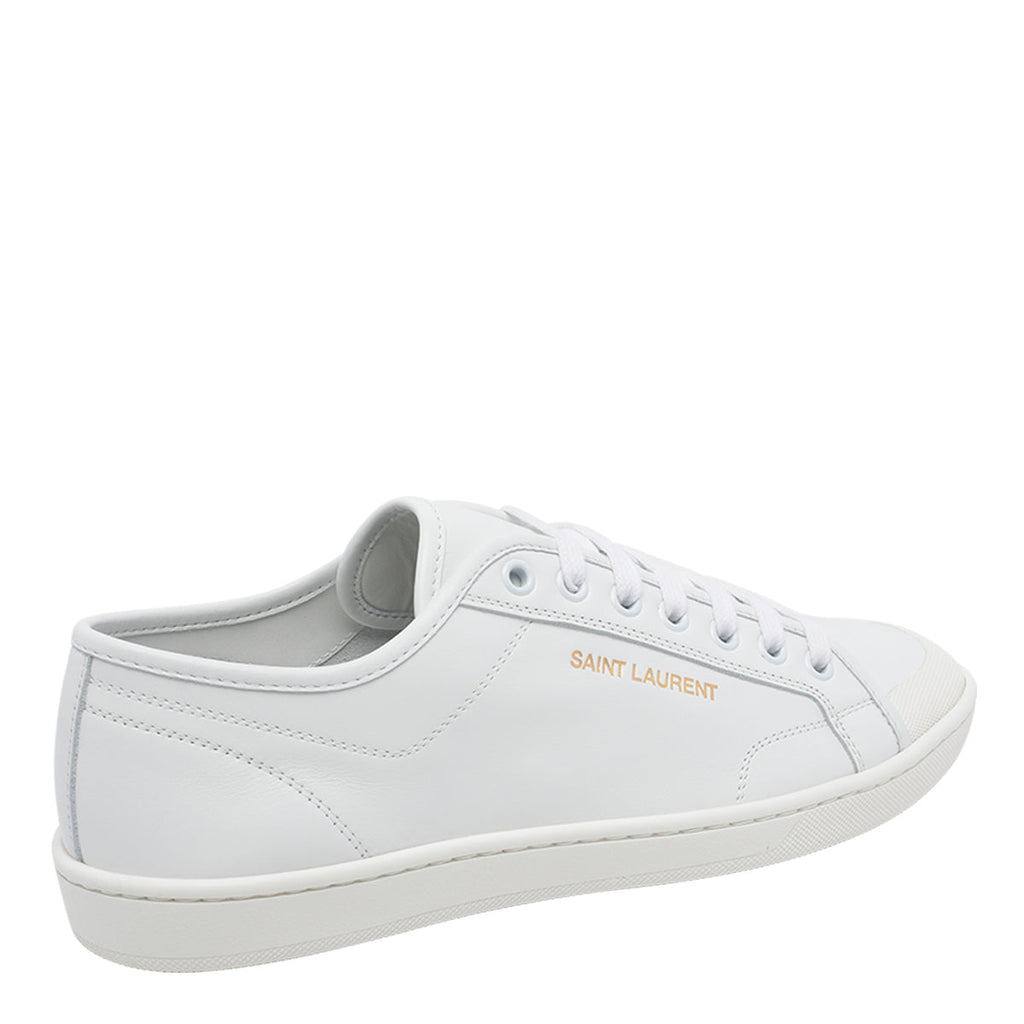 Saint Laurent Sneakers White Calf Leather/rubber Sole - 41