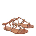 Via Roma 15 Sandals Brown Calf Leather/leather Sole