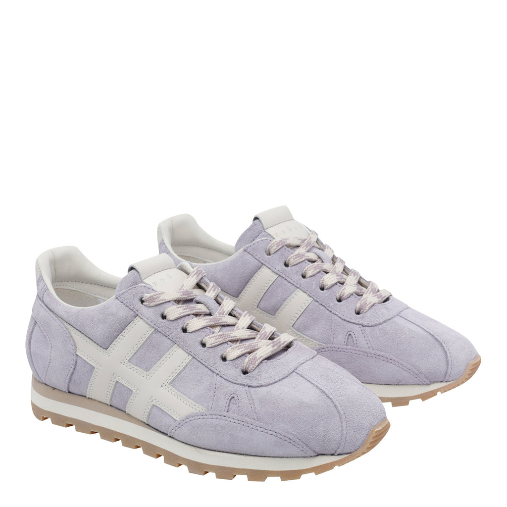 Hogan Sneakers Purple Suede Leather/rubber Sole - 38½