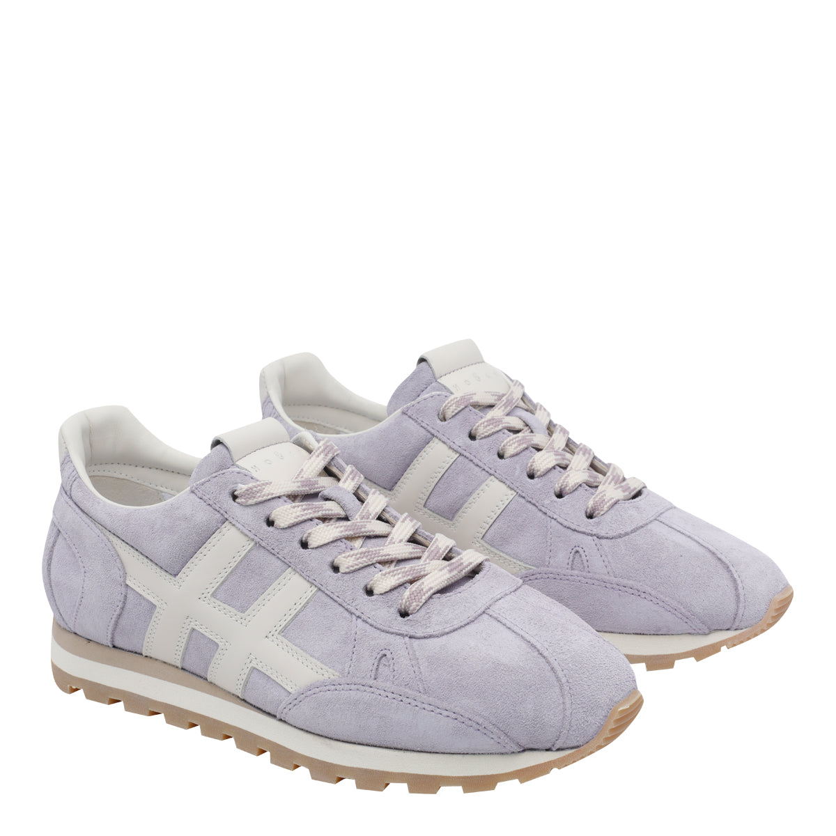 Hogan Sneakers Purple Suede Leather/rubber Sole - 38½