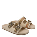 Burberry Sandals Beige Fabric Raffia/rubber Sole