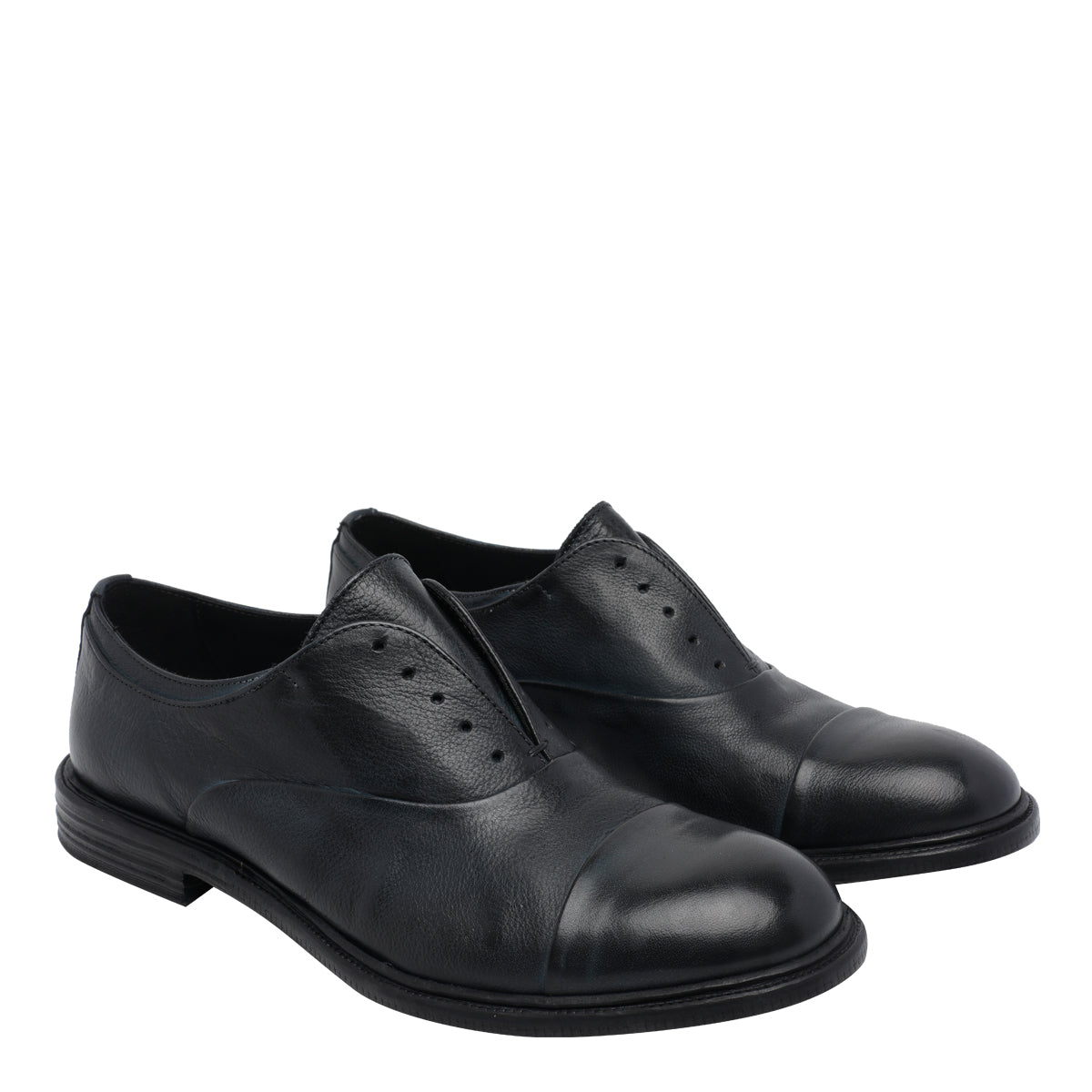 Pawelks Flat Shoes Blue Calf Leather/leather Sole