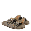 Burberry Sandals Beige Suede Leather/rubber Sole
