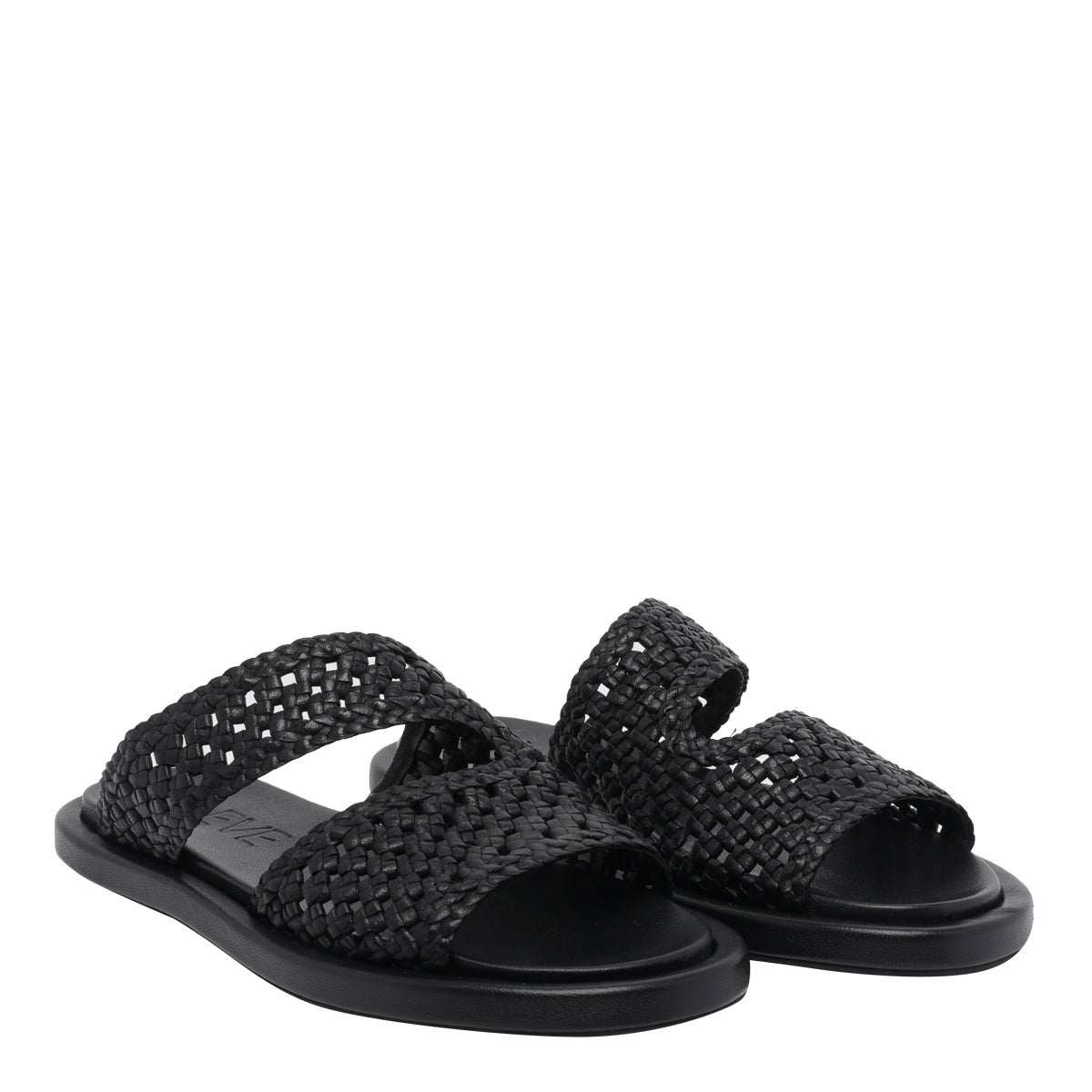 Poeve Sandals Black Calf Leather/rubber Sole