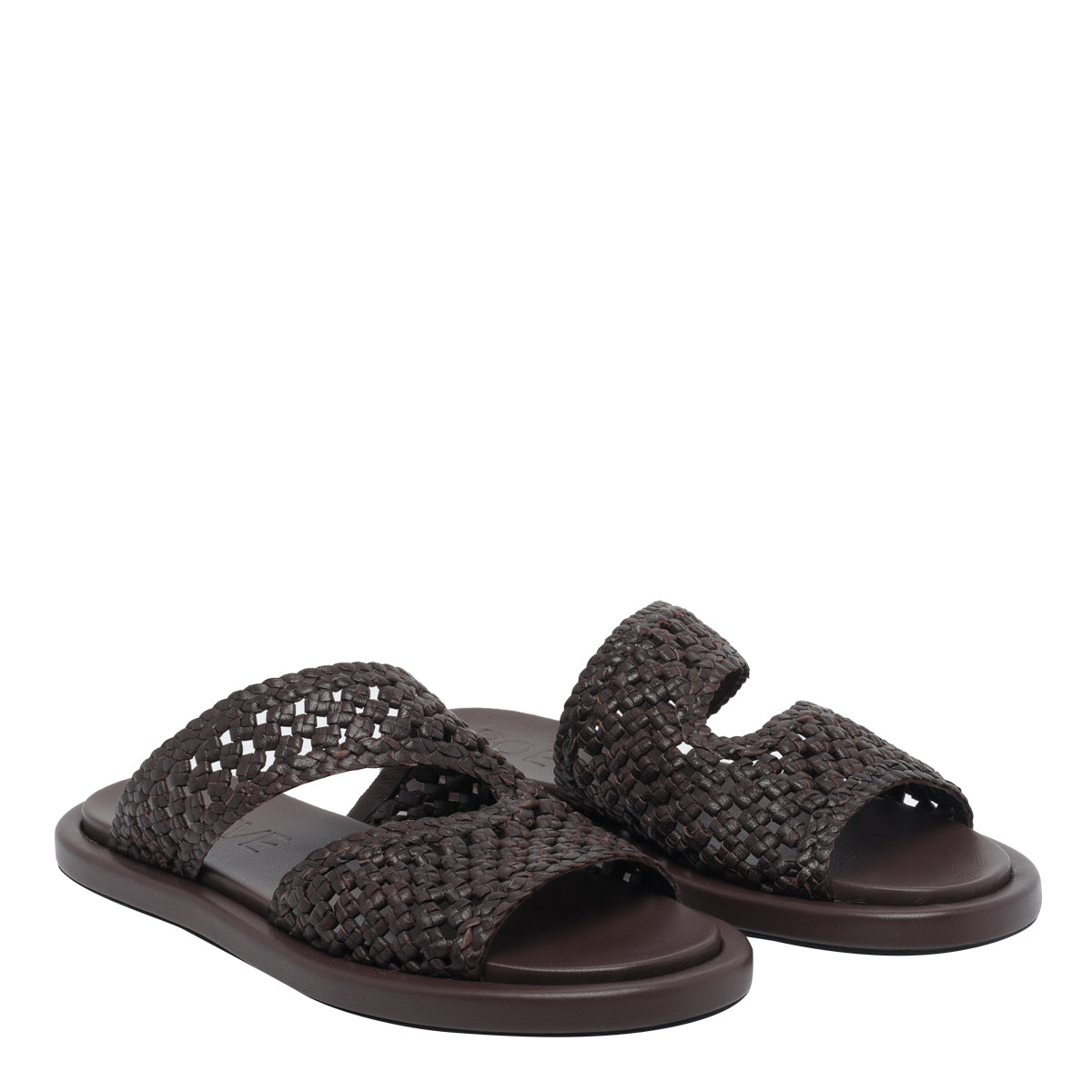 Poeve Sandals Brown Calf Leather/rubber Sole