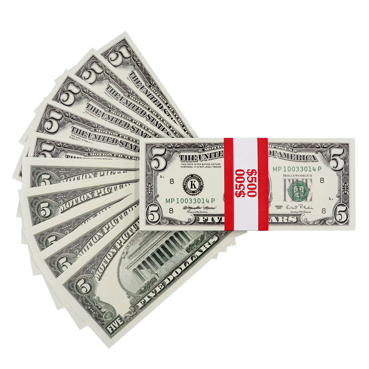 $500 Full Print 1990 Series Stack By Prop Money Inc.