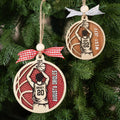 Adorno navideño personalizado de madera de jugador de baloncesto con nombre y número Regalo de Navidad para jugadores de baloncesto
