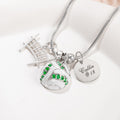 Collar Colgante de Voleibol Personalizado con Piedra de Nacimiento y Texto Grabado Regalo de Aniversario de Equipo para Mujer
