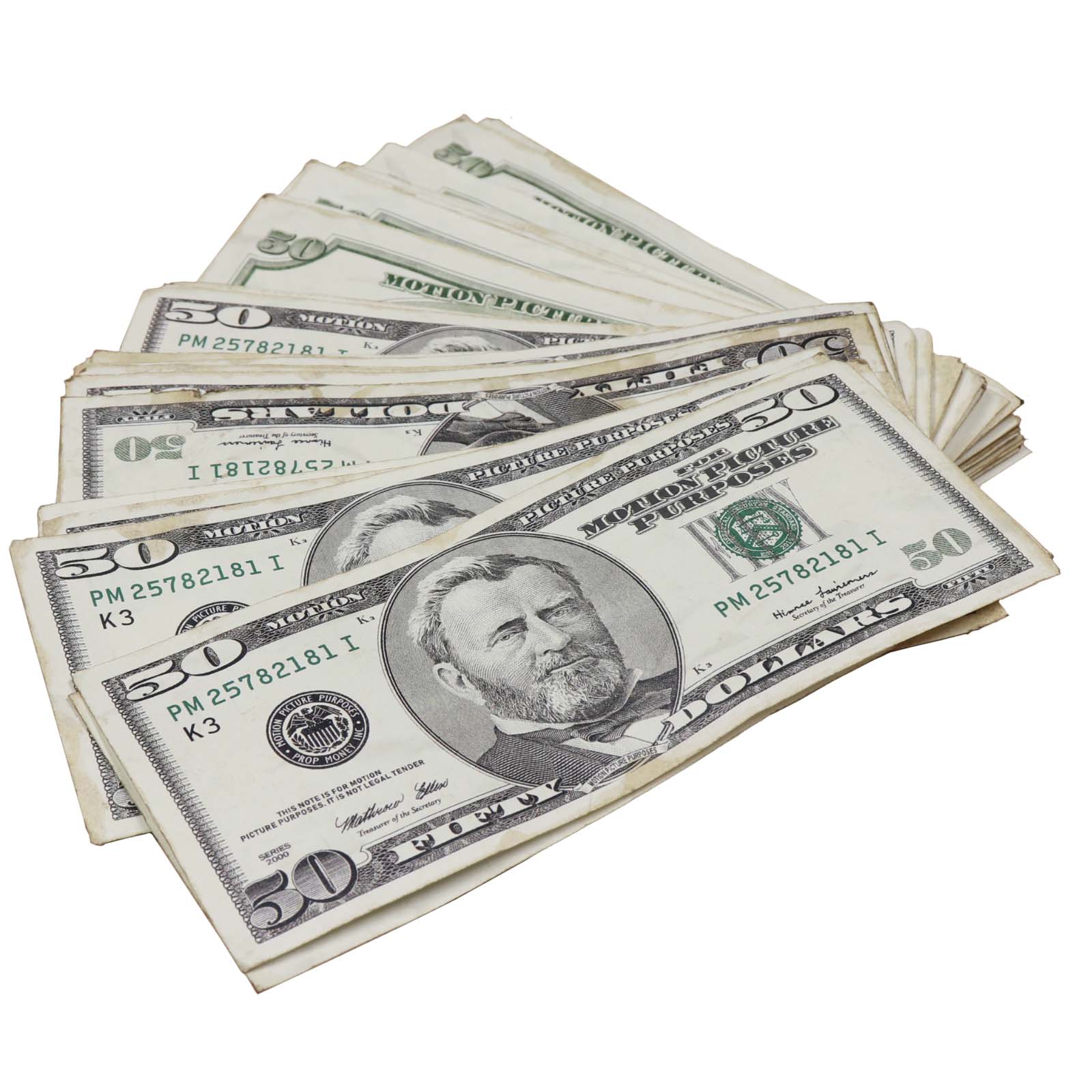 $50 RealAged® 2000 Series Bills By Prop Money Inc.