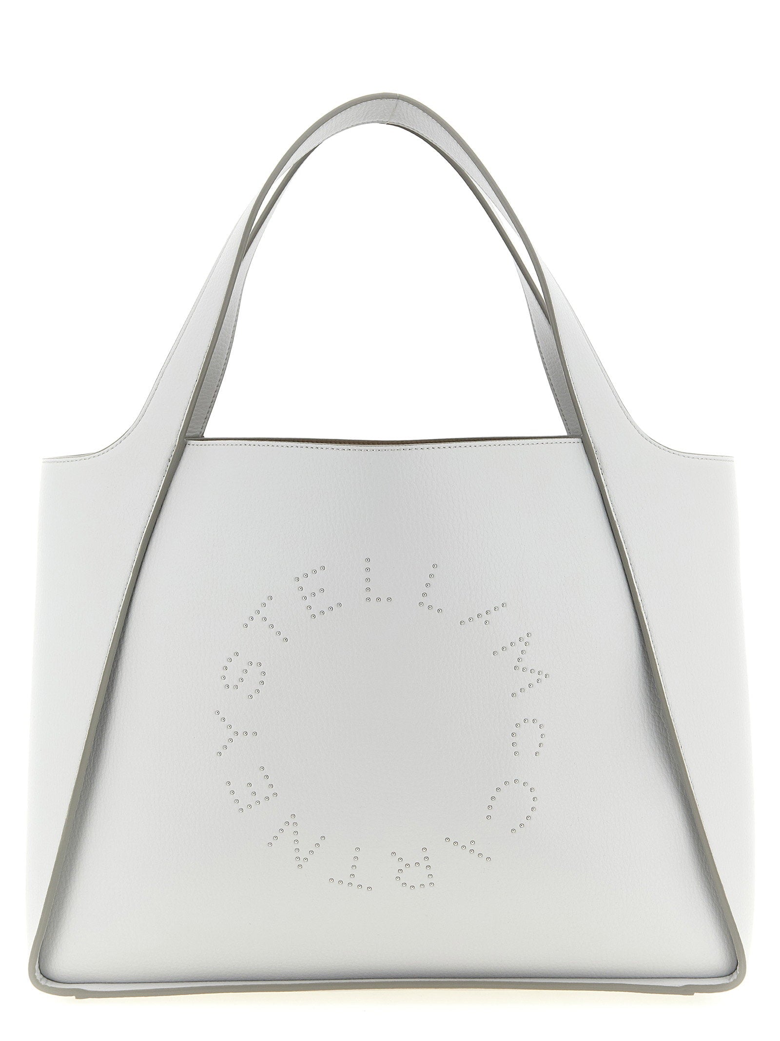 Stella Mccartney Logo-Studded Tote Bag — White