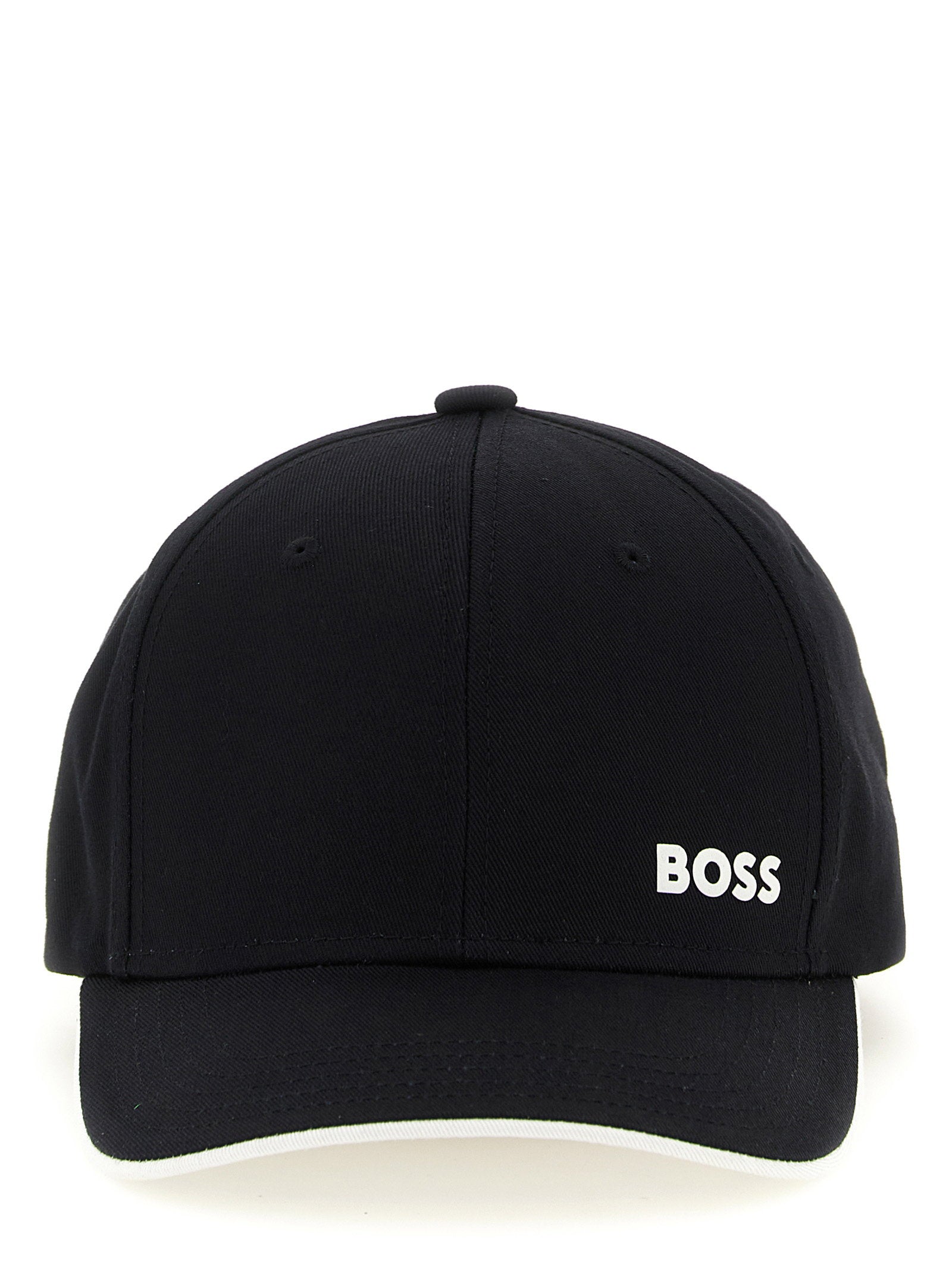 Hugo Boss Logo-Embroidered Baseball Cap — Black