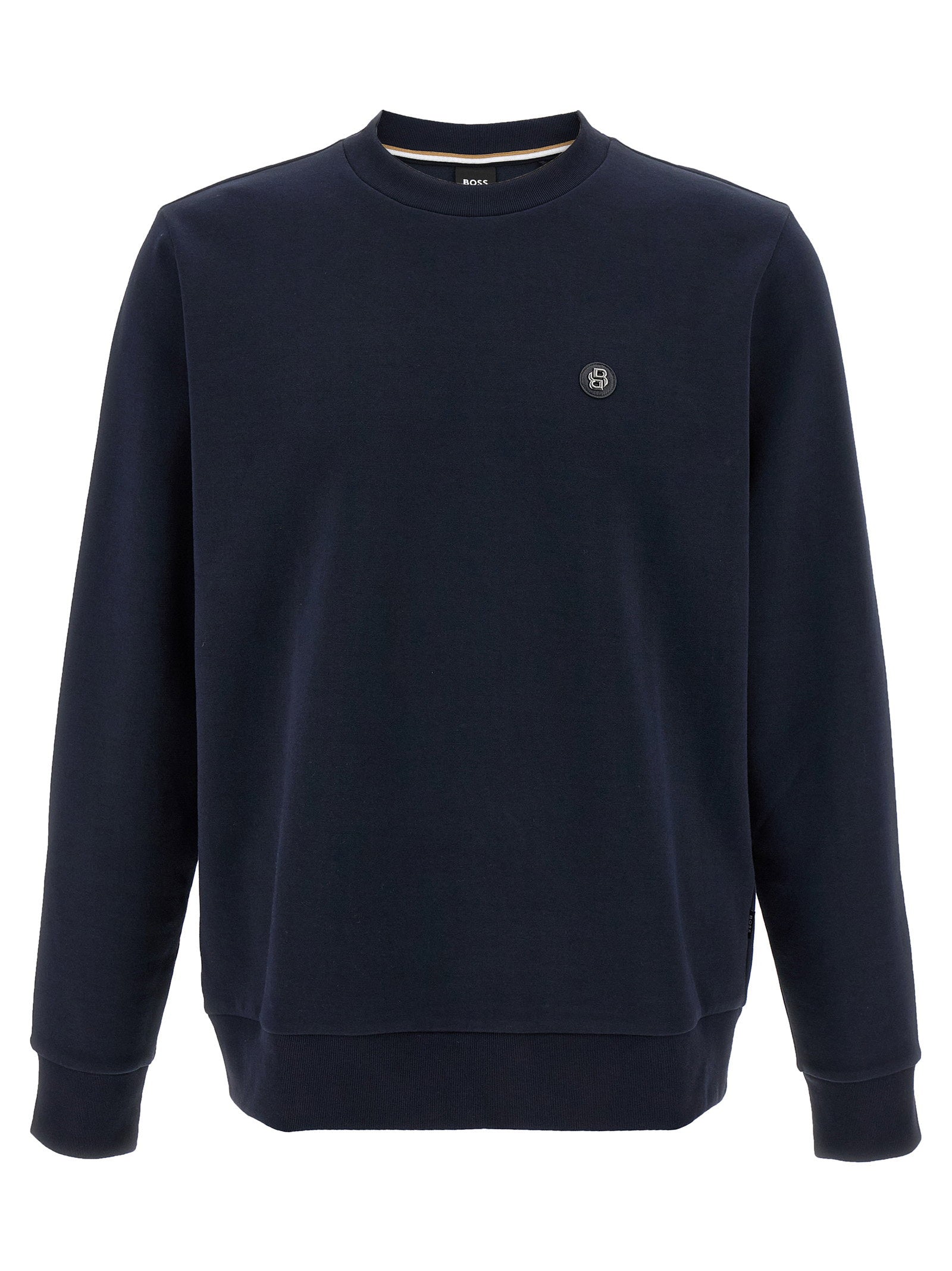 Hugo Boss Logo Embroidered Sweatshirt — Navy