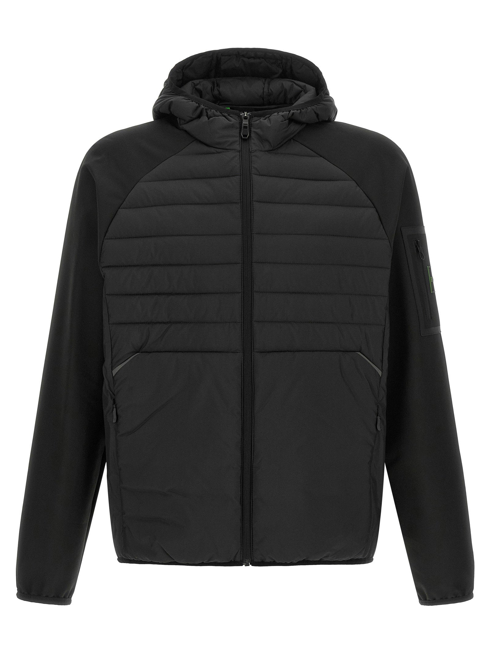 Hugo Boss Quilted Hybrid Hybrid Jacket — Black