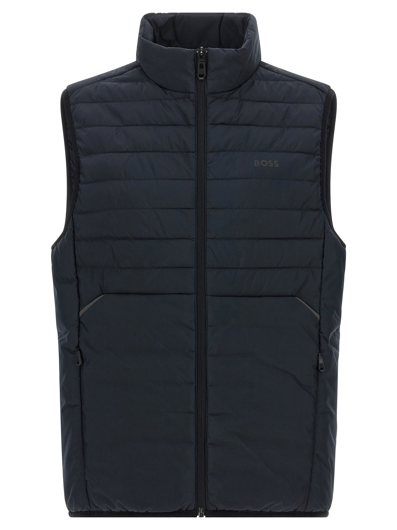Hugo Boss Quilted Technical Vest — navy