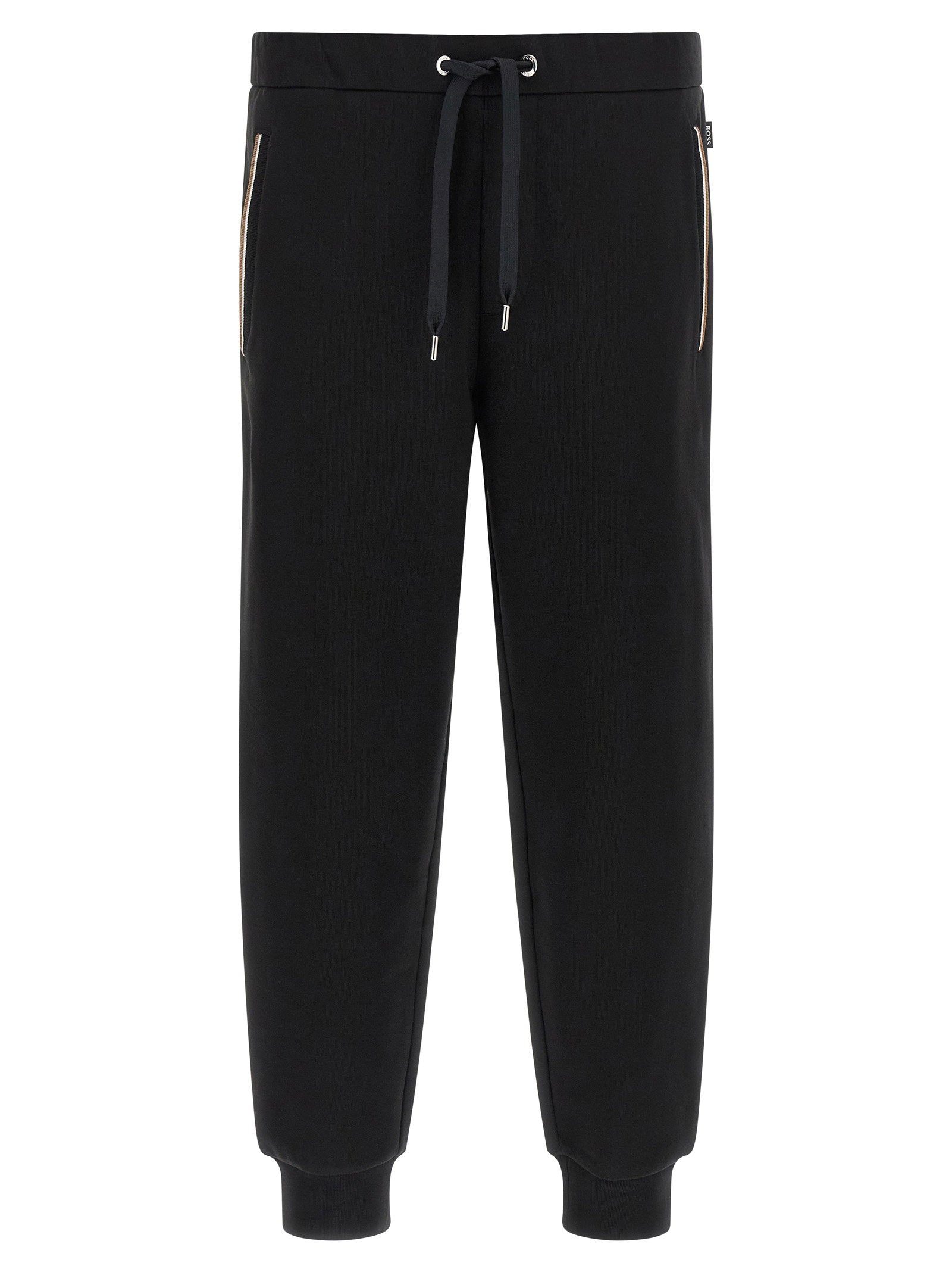 Hugo Boss Striped Knit Insert Joggers — Black