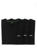 Hugo Boss Logo-Print Crew Neck T-shirt — Black