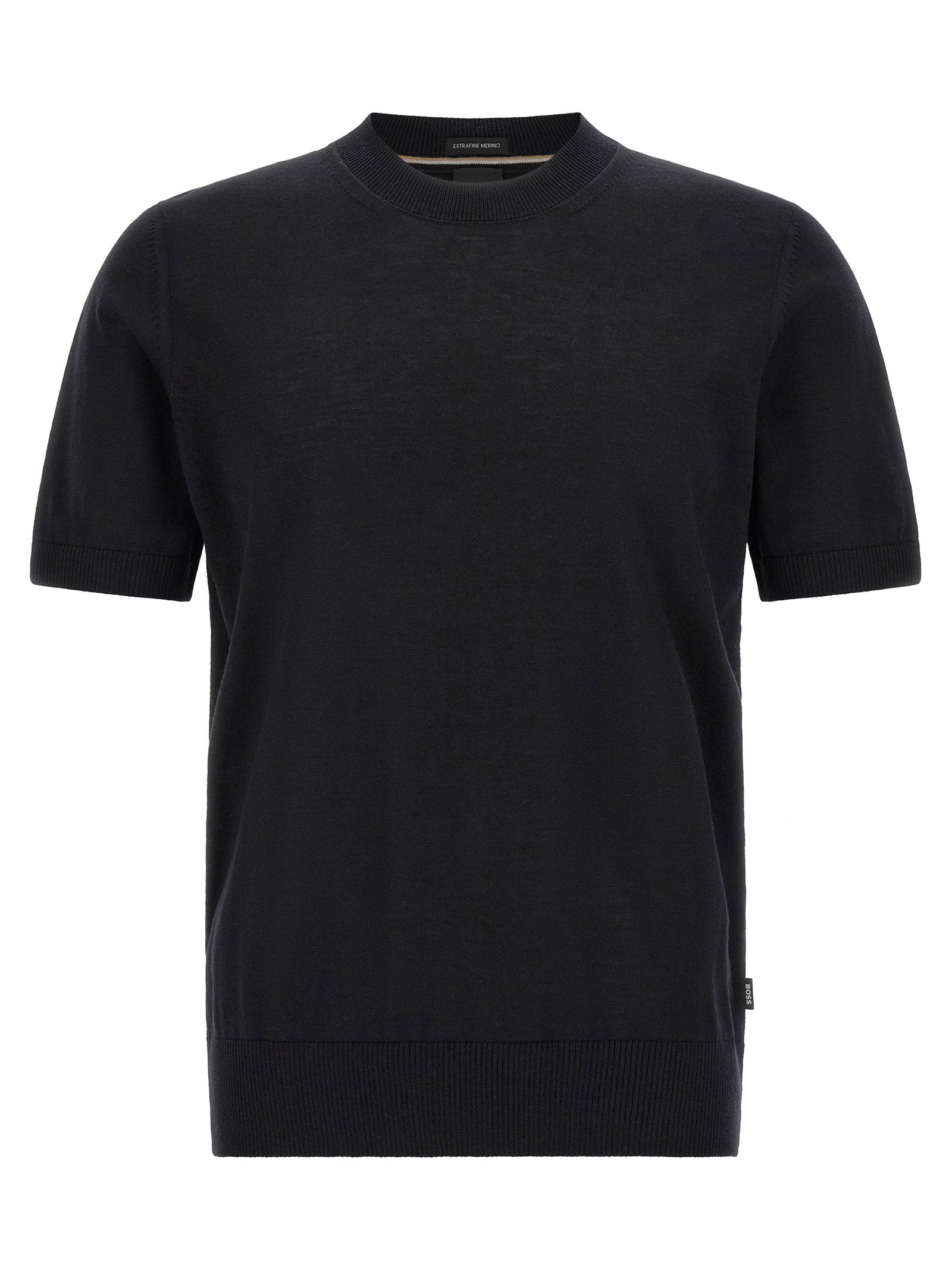 Hugo Boss Extra-Fine Merino Wool Sweater — Black