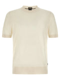 Hugo Boss Extrafine Merino T-shirt — Cream