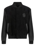 Hugo Boss Textured Microfiber Bomber Jacket — Black