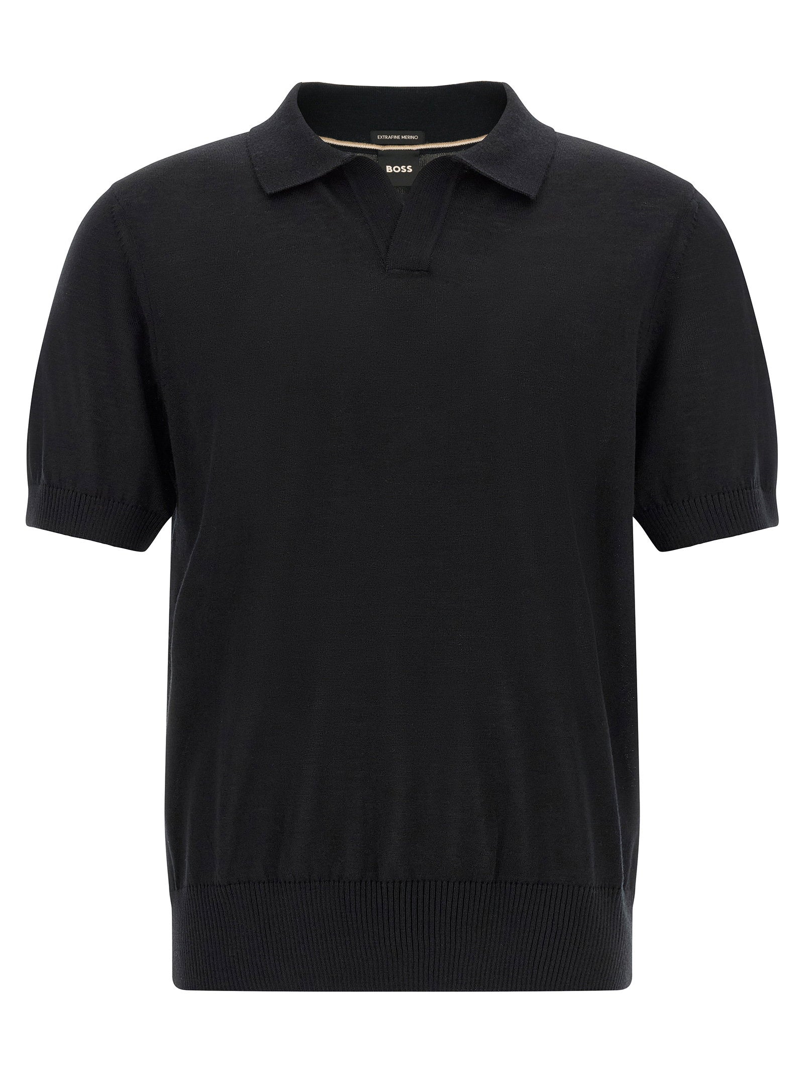 Hugo Boss Merino Wool Polo — Black