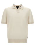 Hugo Boss Extra-Fine Merino Wool Polo Shirt — Cream