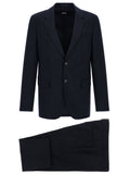 Hugo Boss Virgin Wool Tailored Pant Suit — Navy