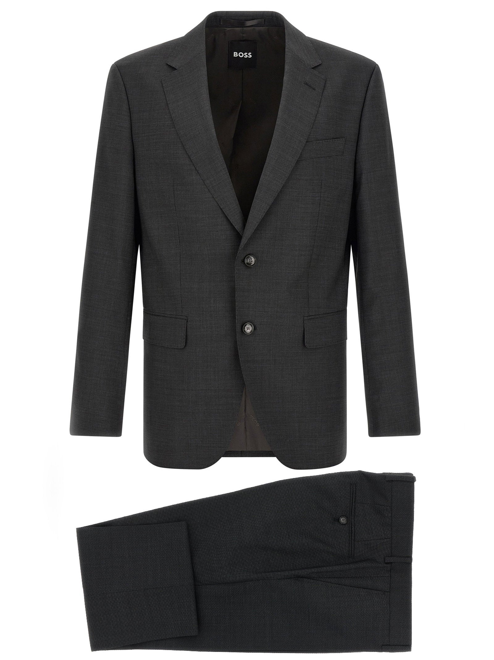 Hugo Boss Virgin Wool Pant Suit — Gray