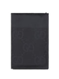 Gucci GG Jacquard Wool and Silk Scarf — Black