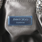 Jimmy Choo Satin Crystal Embellished Micro Bon Bon Bag Silver