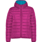 Chaqueta de mujer acolchada con relleno tacto pluma y capucha Vetonek