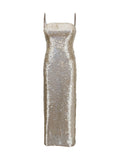 Nissa Sequin-Embellished Dress — White