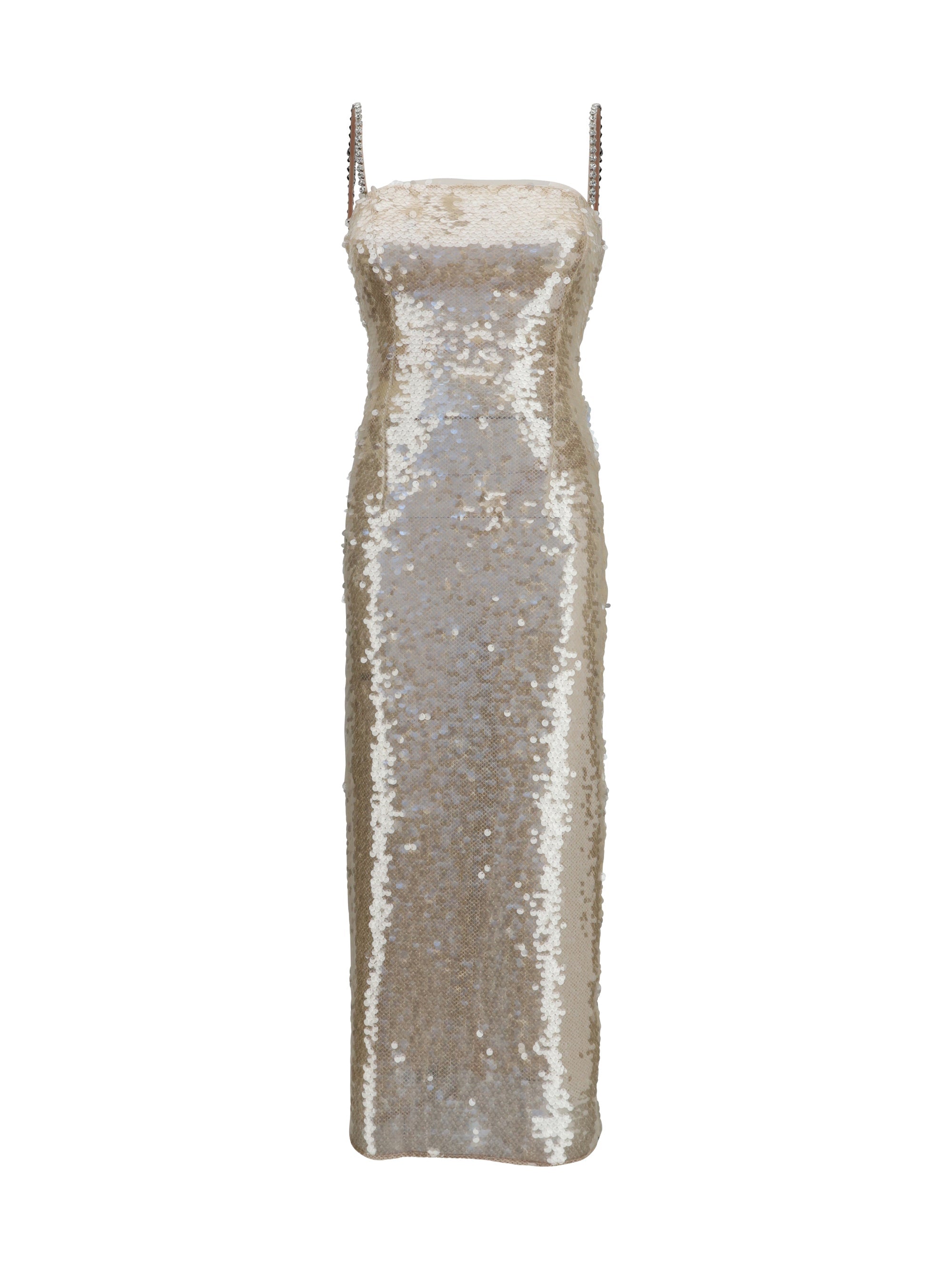 Nissa Sequin-Embellished Dress — White