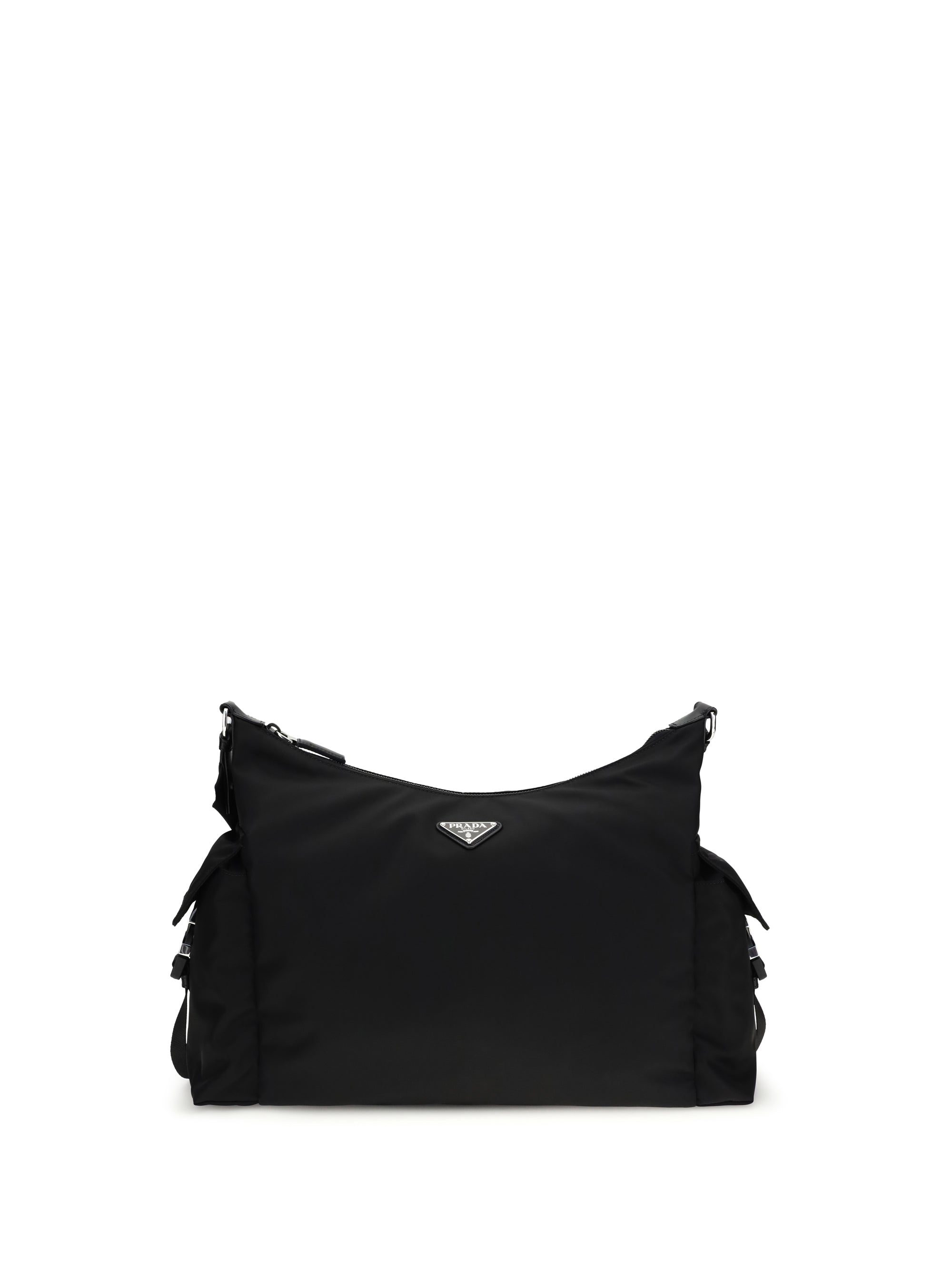 Prada Recycled Polyamide Shoulder Bag — Black