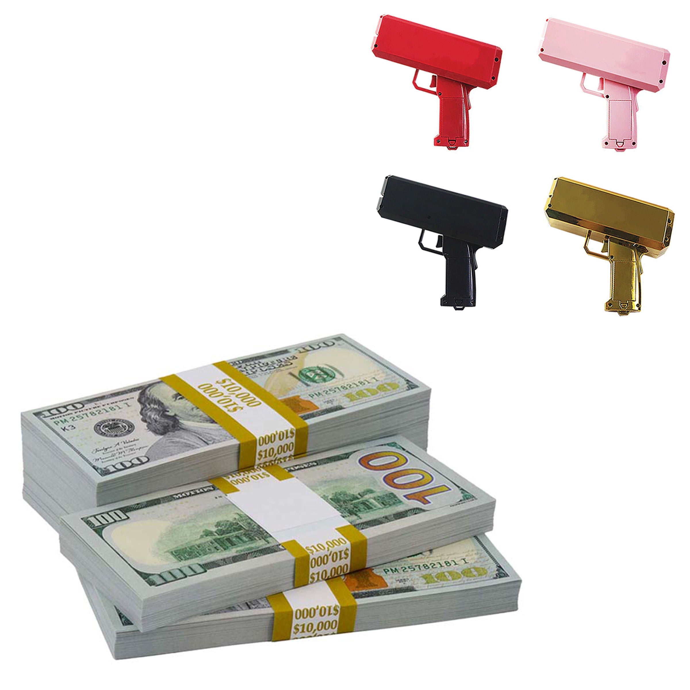 $50,000 New Series Stacks with Money Gun By Prop Money Inc.