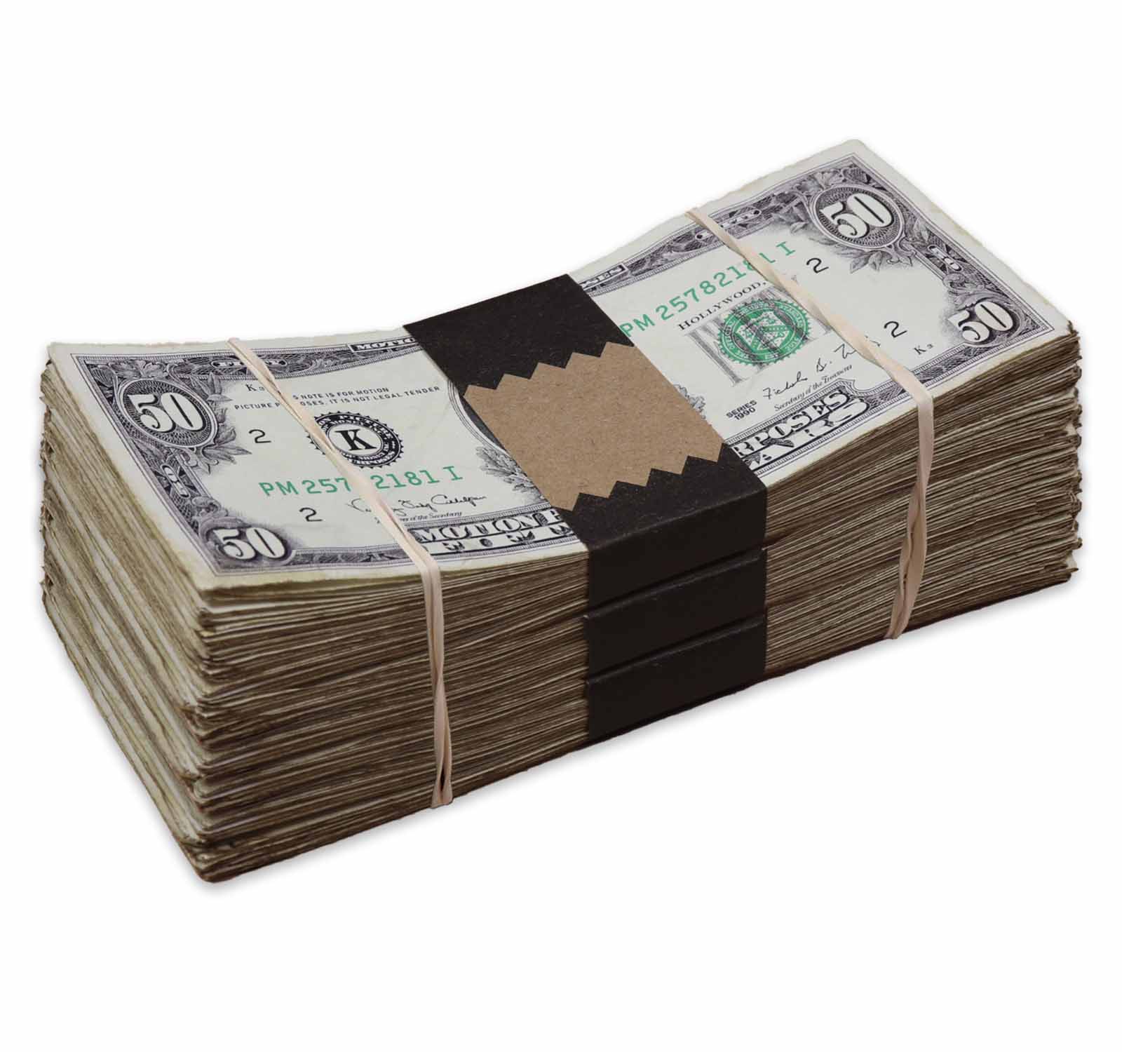 $15,000 RealAged® Full Print 1990 Series Stacks Bundle By Prop Money Inc.