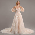 Bridal Wedding Dress Pink Long Sweetheart Ball-Gown Princess